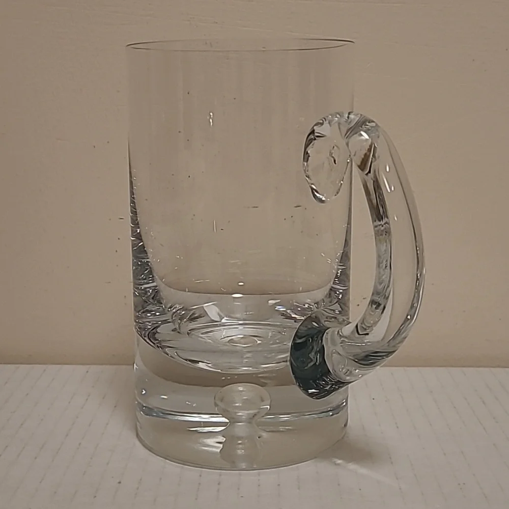 Glass Beer Mug with Bubble in Base